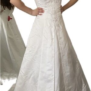 Elegant White Embroidered Dress